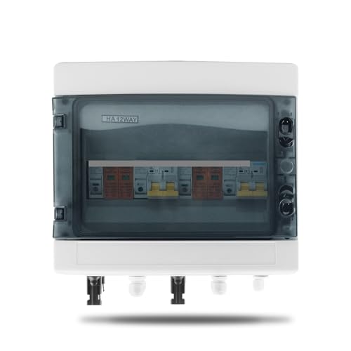 1pc 20A DC MCB Solar photovoltaic PV Combiner Box With Protection 2 input 2 out DC 600V Fuse MCB SPD THKCTOXF