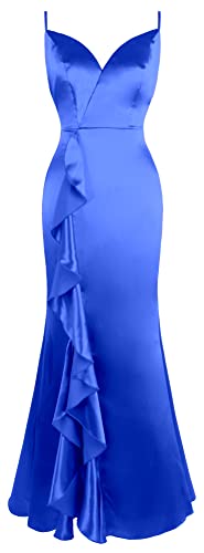 Angel-fashions Vestido de Fiesta de satén con Tirantes en V y Cuello en V para Mujer X-Large Cover