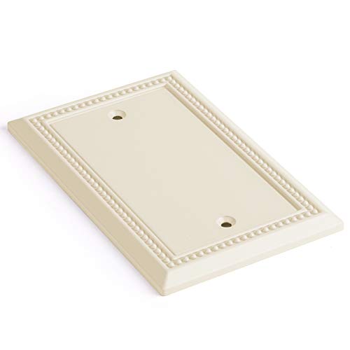 Image of Henne Bery Sunken Pearls Heavy Duty Switch Plate /Wall Plate /Outlet Cover (Single Blank 2PK, Light Almond
