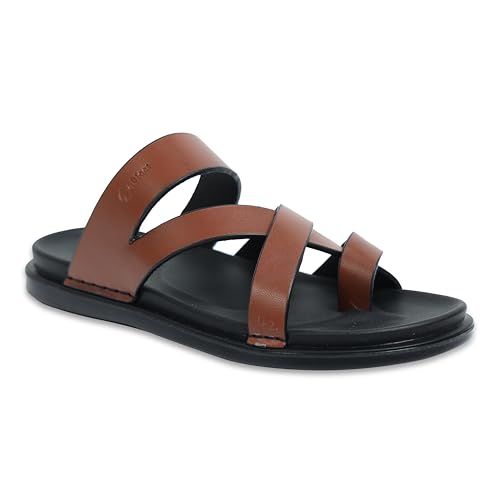 Image of Gabicci Martin Leather Formal Slip on Sandal For Men |1207|