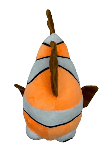Image of Tickles Nemo Fish Soft Stuffed Plush Sea Animal Toy for Kids Boys & Girls Birthday Gifts (Color: Orange & White Size: 35 cm)