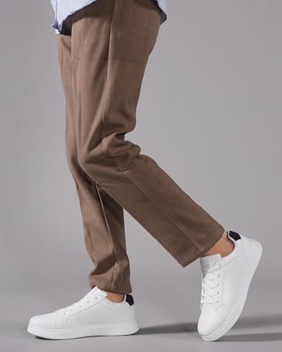 ANALEAF Men's Casual Trainers Sneakers Dress Shoes Comfortable Walking Shoes White - Image 8