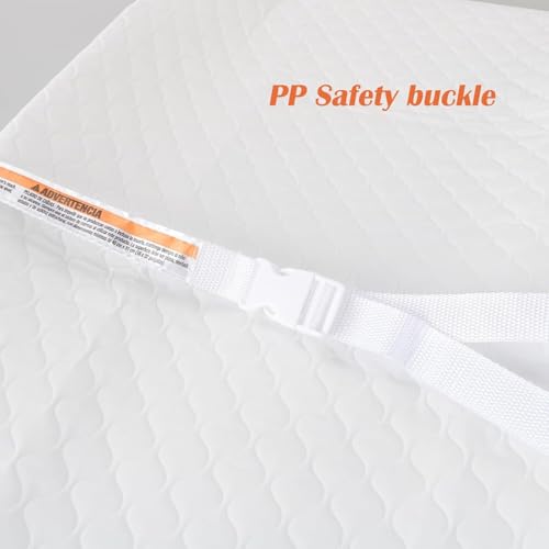 Image of Waterproof Contour Diaper Changing Pad - 80 x 40 cm Baby Change Mat with Safety Strap, Anti-Slip Base, Easy to Clean, Lightweight - Fits All Standard Changing Tables & Dresser Tops