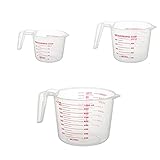La escala del producto es precisa y es muy conveniente verificar la escala. Tres tazas medidoras con diferentes escalas pueden satisfacer completamente sus necesidades y brindarle una excelente experiencia en la cocina.