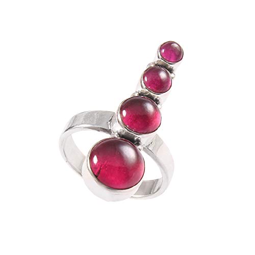 Bague en argent grenat bague de fiançailles élégante pour sublimer vos tenues chic