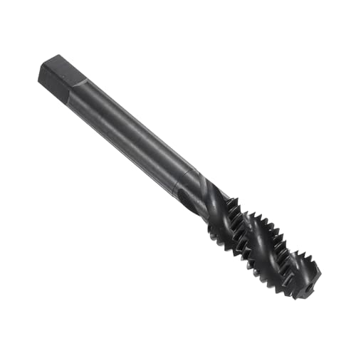 sourcing map Spiral Flute Thread Taps 7/16-14 UNC 2B Machine Threading Tap Bit, Nitrided Coated Screw Tapping Repair Tool, M2 High-Speed Steel (HSS)