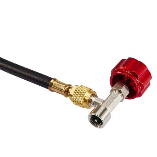 Pindex R1234YF Kältemittel Nachfüllset,AC R134A 1234YF Manometer Set mit Adaptern,Dosenhähne