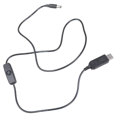 5V �d���P�[�u�� USB to DC5.5x2.1mm �X�C�b�`�t���[�d�R�[�h���C���[ 9V �J�������[�^�[ LED ���C�g��p�t�@���d�����C���[