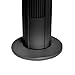 Seville Classics UltraSlimline Indoor Bladeless Oscillating Tower Fan Quiet Cooling LED Display Space-Saving for Home w/ Remote and 7.5H Timer, Black Combo, 40