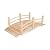 Shine Company 4981N 5 Ft. Cedar Wood Garden Bridge with Side Rails, Natural