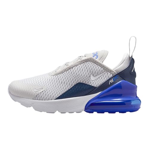 Nike Air Max 270 Little Kids' Shoes (AO2372-041, Vast Grey/Hyper Royal/Thunder Blue/White)