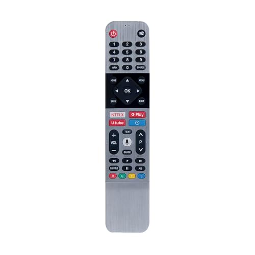 Image of marman Compatible with Skyworth Tv Remote Suitable for 4K OLED UHD Android Television Bluetooth Connection Voice Command with Netflix YouTube Media Player and Google Play Hot Keys- Pairing Must !