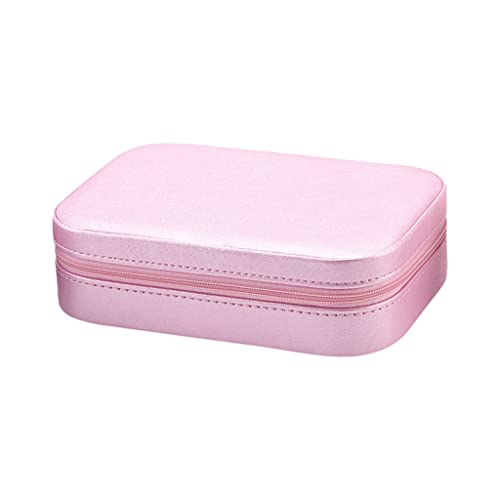 KXQYIKYI Caja de joyería de PU de doble capa Pendientes Anillos Pendientes Caja de almacenamiento de joyería Caja de exhibición de puesto de joyería (Color: Negro, Tamaño: Como se muestra)