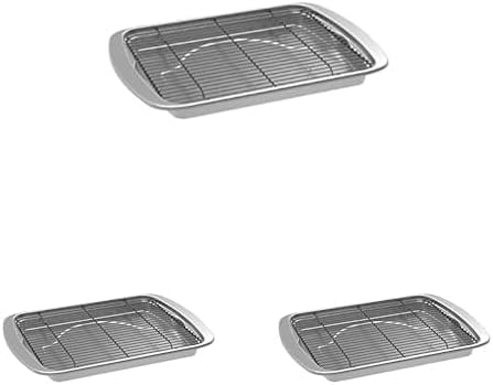Nordic Ware Oven Crisp Baking Tray 2pc Set Includes Pan and Rack; Natural Aluminum For Air Frying, Crisping, Broiling, Baking; Cooking Surface 17 x 12 Inches