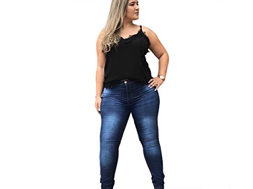 Calça Jeans Feminina Basic Plus Size Skinny 46 ao 60 (52)