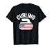 USA Red White and Blue American Flag Curling Stone Shirt