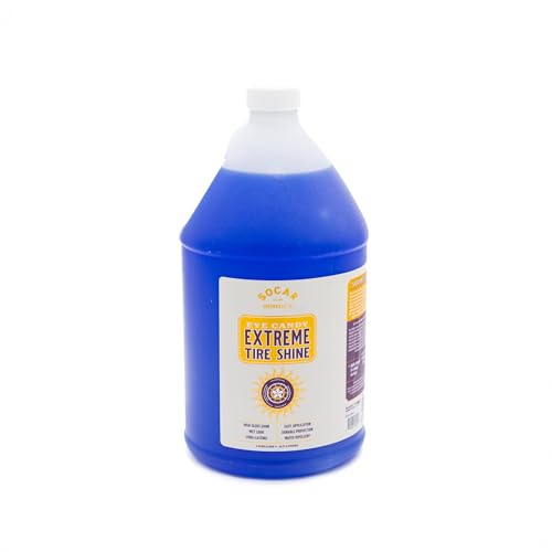 Socar Chemical Glo-Pro Tire Shine, 128 oz, 1 Gallon, High Gloss Tire Dressing, Professional Wet Tire...