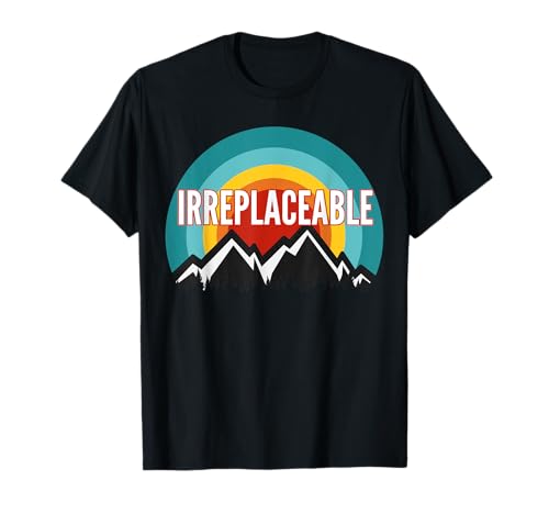 Diseño retro irremplazable de la puesta de sol Camiseta
