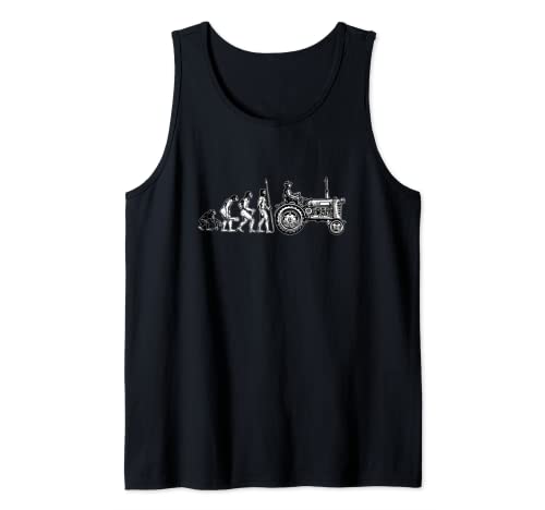 Farm Gift Funny Farmer Evolution Tractor de agricultura divertido Camiseta sin Mangas Cover