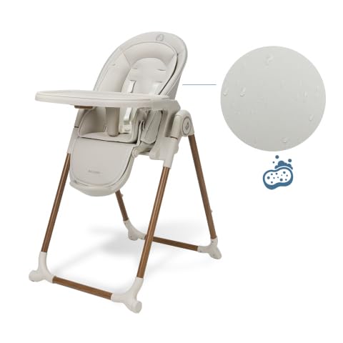 Maxi-Cosi Ava Plus - Trona para bebé, 0-3 años, incrustaciones para recién nacidos, silla alta compacta y plegable, ligera 9,62 kg, 6 ajustes de altura, bandeja extraíble con una sola mano, 2 ruedas