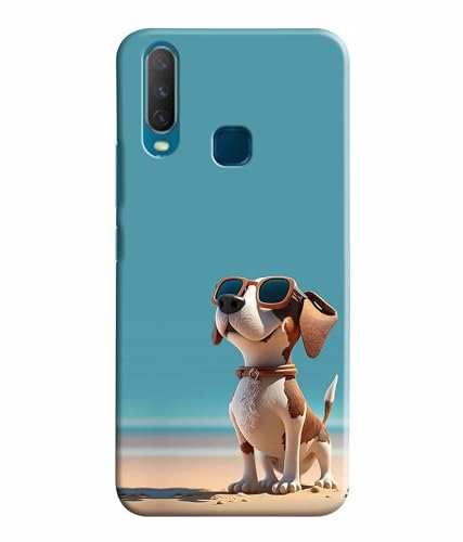 Image of Cute Pet Dog Lover Printed Hard Back Case Cover & Compatible for Vivo Y12 / Vivo Y15 / Vivo Y17 / Vivo U10 (Multicolor) - D1814