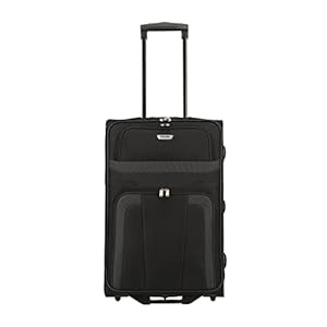 paklite travel suitcase with 2 wheels, medium-sized trolley, ORLANDO, soft travel luggage bag with wheels in timeless design, 63 cm, 58 liters