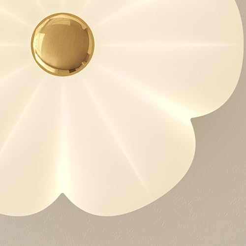 Moderna lámpara de techo empotrada para techos bajos con tres luces florales 6