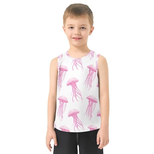J JOYSAY Jellyfish Floating Aquatic Pale Boys Tank Top Sleeveless Muscle Shirts Quick Dry Kids T-Shirts 3-15T2
