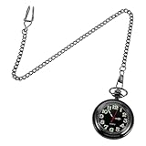 BESPORTBLE Quarzuhr für Damen Tragbare Taschenuhr Halskette Vatertag Anhängeruhr Dekorative Taschenuhr Plastik -Taschenuhr Taschenuhr-Anhänger Kunststoff Black