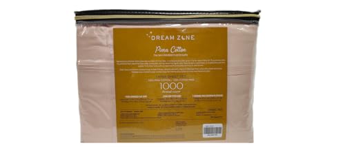 Dream Zone 1000 Thread Count Pima Cotton King Sheet Set in Blush (Blush King)