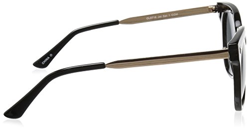 Foster Grant Women's Jet Set 1 Square Sunglasses, Black/Smoke, 50 mm3