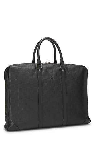 Pre-Loved Black Damier Infini Porte Documents Voyage, Black2