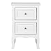 Bonnlo White Nightstand Set of 2, Nightstands with 2 Drawers, Bed Side Table/Night Stand, Small Nightstand for Bedroom, Small Spaces, College Dorm, Kids’ Room, Living Room, Wood, 16W x 12D x 24H