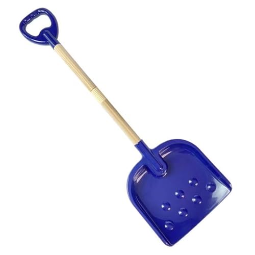 Pala de nieve para niños de 30 pulgadas desmontable azul con mango de madera 7