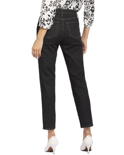 NYDJ Womens Stella Relaxed Denim Tapered Leg Jeans Black 002