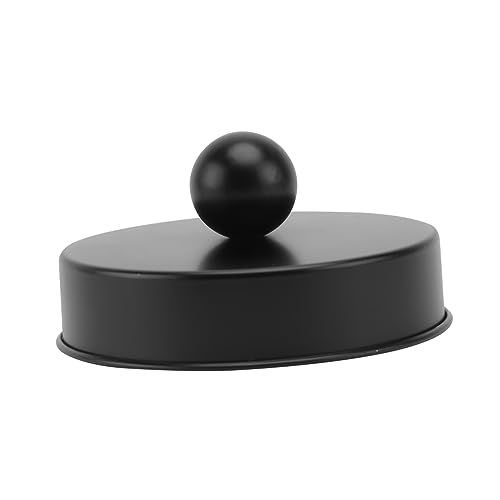 HOLIDYOYO 1 Pieza Cubierta de baño a Juego Accesorios cocinita Accesorios baño complementos baño Gorro Negro Tapa masón Accesorio de Tarro de albañil Accesorio de baño Acero Inoxidable Black