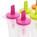 DECHOUS Small Plastic Popsicle Molds: 24-cavity Reusable Homemade Ice Popsicle Maker Easy-Release - Freezer Pop Molds with Sticks for Party Yogurt Juice Smoothies Sticks