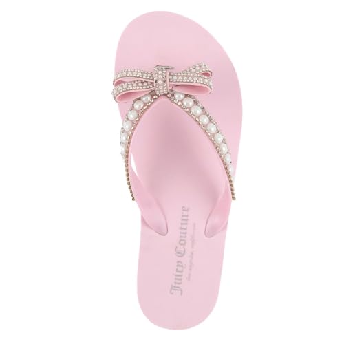 Image of Juicy Couture Women's Wedge Platform Flip Flops, Fashion Beach Sandals with Soft Footbed and Thong Style