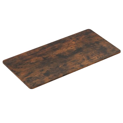 Giantex Universal Wood Table Top 48 x 24 inch One-Piece Desktop & Sit to Stand Height Adjustable Home Office Desk Frame Rectangular Workbench Top Board Countertop DIY Coffee Bar Tabletop Brown
