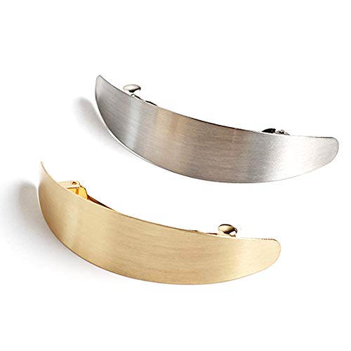 New Polished Metal Barrettes Clips Spring Ponytail Holder Bow Hair Clips French Barrettes Hair Pins Ponytail Clips Hairdressing Salon Hairpins for Hair Styling Hairdresser