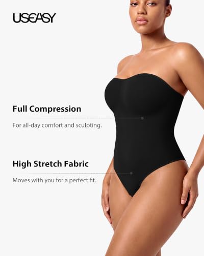 Image of strapless bodysuit shapewear for women Faja thong