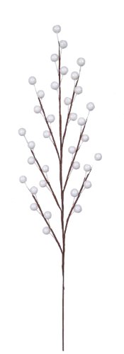 12 Artificial White Berry Stem Picks - Decorative Faux Plant Branches for Home, Wedding, and Holiday Décor - Lifelike & Durable Design - Set of 12 Stems Included