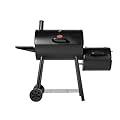 Char-Griller®Smokin Pro Charcoal Grill and Offset Smoker with Side Fire Box, Dual Damper Control, Chrome Plated Steel Warming Rack, 1,130 Cooking Square Inches in Black, Model CG30044223