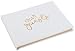 Wedding Guest Book | Perfect Bridal Registry for Signature & Messages | Best Shower Gift | Wedding Day Memory Book | Hard Cover with Gold Foil, 64 Gold Gilded Pages & Ribbon Bookmark | 7" x 9"