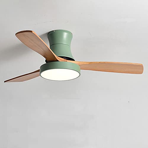 IBalody Ventilador de techo nórdico para interiores, luz de ventilador silencioso de 42 pulgadas/52 pulgadas, ventilador de techo de 6 velocidades con luz LED para comedor y sala de estar Cover
