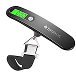SHANJE Luggage Weight Scale for Suitcases 110 Lbs Travel Accessories High Precision Travel Digital Hanging Scales 50kg Black