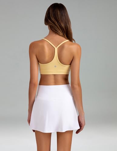 Image of Colorfulkoala Women's Dreamlux Y Back Sports Bra Low Impact Padded Workout Top with Built in Bra A-C Cups