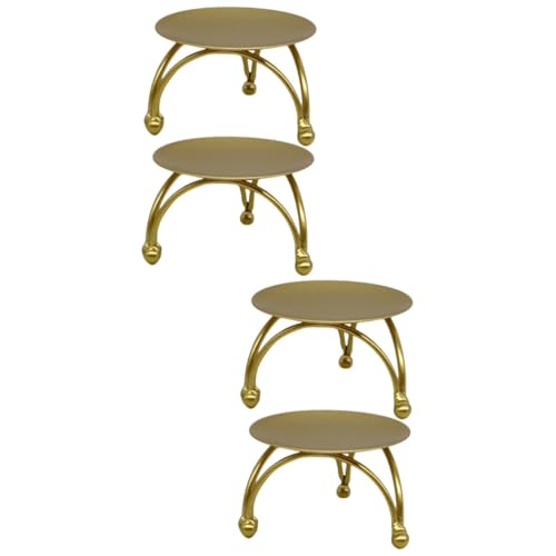 MAGICLULU 2 Series Adorno Redondeo Escritorio Arte Blanco Decoración Titulares Redondo Círculo Moderno Poseedor Candelero Palos Hogar Puesto De Correos Sujetavelas Dorado Planchar 2 Piezas*2