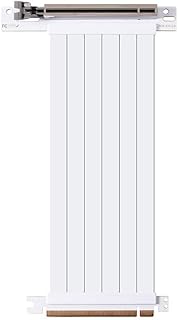 Full Speed PCIE 4.0 16x Riser Cable Graphics Card Extension Cable PCI Express Port GPU Expansion Card Riser Shielded Extender (60CM,90 Degree White)