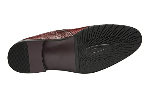 Santimon Mens Chelsea Boots Dress Casual Zipper Buckles Genuine Leather Alligator Patent Ankle Boots for Men Fashion Prom Wedding Party Cowboy Tuexdo Western Boots4